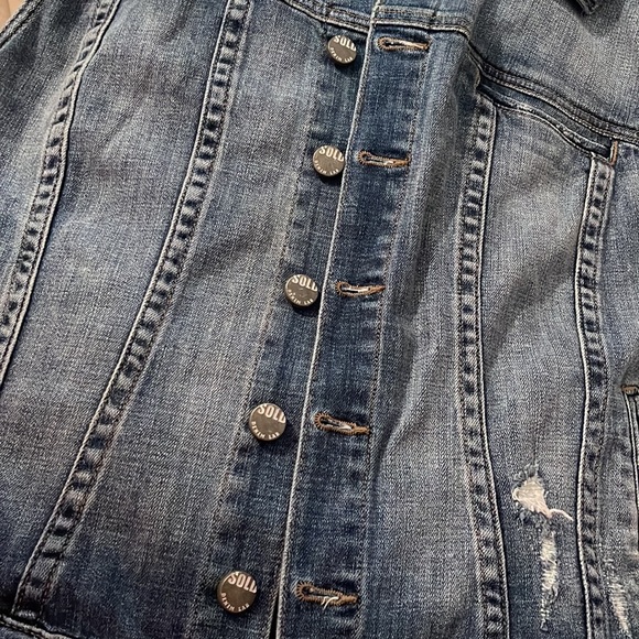 Sold Design Lab Distressed Denim Vest - Picture 4 of 4